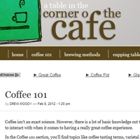 Corner of the Cafe Website Review